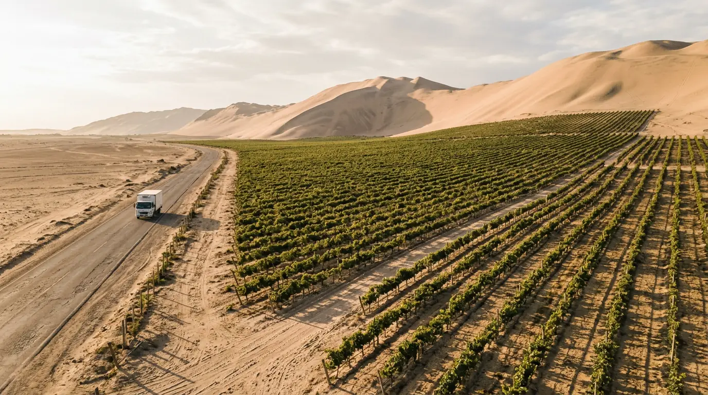 Landscape of the Ica region, Peru — illustrative image
